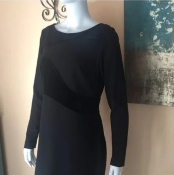 NWT Calvin Klein Long Sleeve Velvet-Swirl dress size 10 - Picture 7 of 13